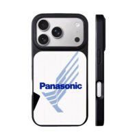 Panasonic blue wing logo iPhone 17 Pro Max Black Case