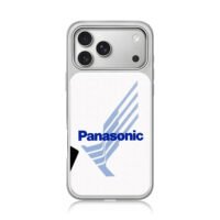 Panasonic blue wing logo iPhone 17 Pro Max Electroplated Silver Case1
