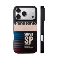 Panasonic Super SP cassette graphic iPhone 17 Pro Max Black Case