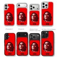 Paolo Maldini AC Milan red MIII art Chris Brown Phone Case Black Electroplated Silver For Iphone 11 To 17