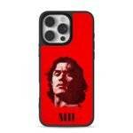 Paolo Maldini AC Milan red MIII art iPhone 16 Pro Max Black Case