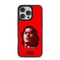 Paolo Maldini AC Milan red MIII art iPhone 16 Pro Max Black Case