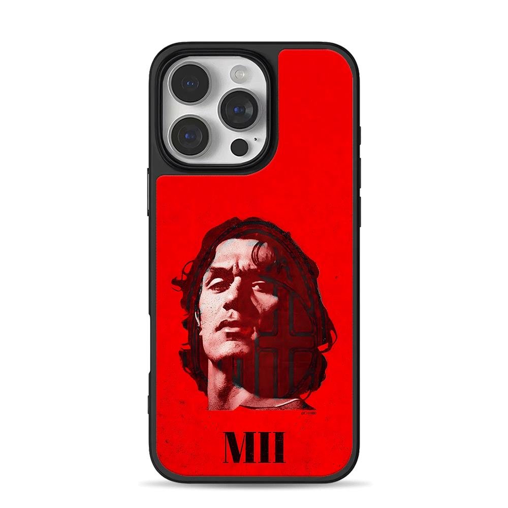 Paolo Maldini AC Milan red MIII art iPhone 16 Pro Max Black Case Paolo Maldini AC Milan red MIII art iPhone 16 Pro Max Black Case