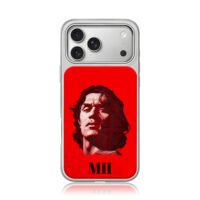 Paolo Maldini AC Milan red MIII art iPhone 17 Pro Max Electroplated Silver Case1