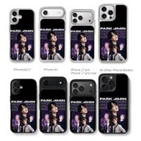 Park Jimin BTS member photo collage Chris Brown Phone Case Black Electroplated Silver For Iphone 11 To 17