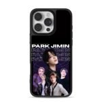 Park Jimin BTS member photo collage iPhone 16 Pro Max Black Case