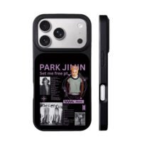 Park Jimin BTS Set Me Free Pt2 art iPhone 17 Pro Max Black Case