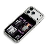 Park Jimin BTS Set Me Free Pt2 art iPhone 17 Pro Max Electroplated Silver Case2