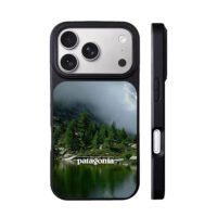 Patagonia misty alpine lake forest iPhone 17 Pro Max Black Case