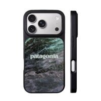 Patagonia text on foamy sea waves iPhone 17 Pro Max Black Case