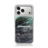 Patagonia text on foamy sea waves iPhone 17 Pro Max Electroplated Silver Case1