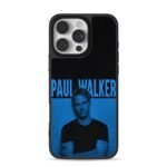 PAUL WALKER blue portrait text Phone Case for iPhone 11-17 & Samsung Galaxy S24-S26