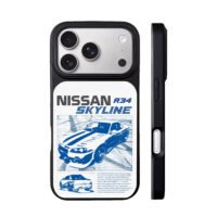 Paul Walker Nissan Skyline R34 Fast iPhone 17 Pro Max Black Case