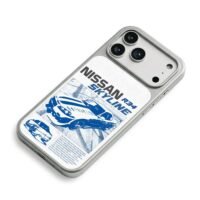 Paul Walker Nissan Skyline R34 Fast iPhone 17 Pro Max Electroplated Silver Case2