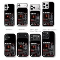 Paulo Londra fan poster with photos Chris Brown Phone Case Black Electroplated Silver For Iphone 11 To 17