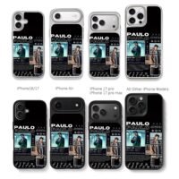 Paulo Londra photos lyrics collage Chris Brown Phone Case Black Electroplated Silver For Iphone 11 To 17