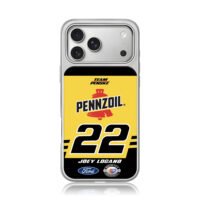 Pennzoil 22 Joey Logano Ford NASCAR iPhone 17 Pro Max Electroplated Silver Case1