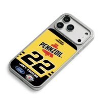 Pennzoil 22 Joey Logano Ford NASCAR iPhone 17 Pro Max Electroplated Silver Case2