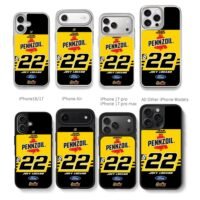Pennzoil 22 Joey Logano Penske Ford Chris Brown Phone Case Black Electroplated Silver For Iphone 11 To 17
