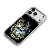 Perfect Cell DBZ with lightning iPhone 17 Pro Max Electroplated Silver Case2