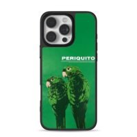 PERIQUITO two green parrots Phone Case for iPhone 11-17 & Samsung Galaxy S24-S26