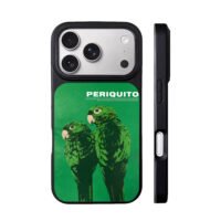 PERIQUITO two green parrots iPhone 17 Pro Max Black Case