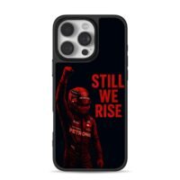 Petronas F1 racer Still We Rise art iPhone 16 Pro Max Black Case