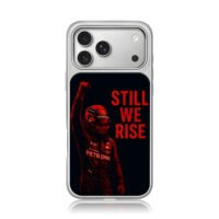 Petronas F1 racer Still We Rise art iPhone 17 Pro Max Electroplated Silver Case1