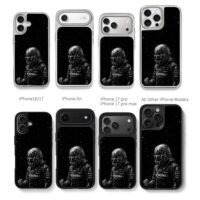 Petronas helmeted racer starry sky Chris Brown Phone Case Black Electroplated Silver For Iphone 11 To 17