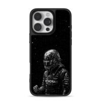 Petronas helmeted racer starry sky iPhone 16 Pro Max Black Case