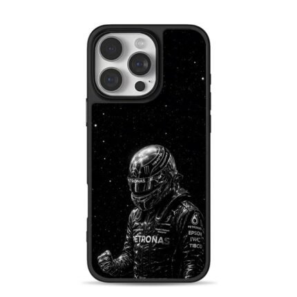 Petronas helmeted racer starry sky iPhone 16 Pro Max Black Case