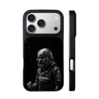 Petronas helmeted racer starry sky iPhone 17 Pro Max Black Case