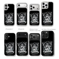 Phantom Assassin Dota hero art Chris Brown Phone Case Black Electroplated Silver For Iphone 11 To 17