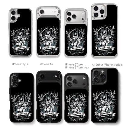 Phantom Assassin Dota hero art Chris Brown Phone Case Black Electroplated Silver For Iphone 11 To 17