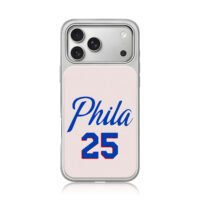 Phila 25 blue red jersey print iPhone 17 Pro Max Electroplated Silver Case1