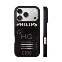 Philips HG E180 retro general stamp iPhone 17 Pro Max Black Case