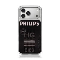 Philips HG E180 retro general stamp iPhone 17 Pro Max Electroplated Silver Case1