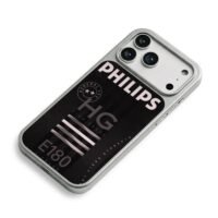 Philips HG E180 retro general stamp iPhone 17 Pro Max Electroplated Silver Case2