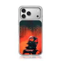 Piastri McLaren F1 helmet fire art iPhone 17 Pro Max Electroplated Silver Case1