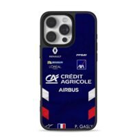 Pierre Gasly blue F1 sponsor livery iPhone 16 Pro Max Black Case