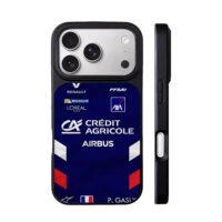Pierre Gasly blue F1 sponsor livery iPhone 17 Pro Max Black Case