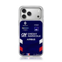 Pierre Gasly blue F1 sponsor livery iPhone 17 Pro Max Electroplated Silver Case1