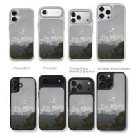 Pine White hiker logo mountain forest Chris Brown Phone Case Black Electroplated Silver For Iphone 11 To 17