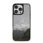 Pine White hiker logo mountain forest Phone Case for iPhone 11-17 & Samsung Galaxy S24-S26