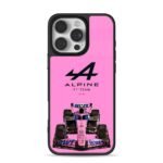 Pink Alpine F1 BWT Race Car iPhone 16 Pro Max Black Case