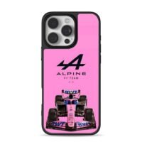 Pink Alpine F1 BWT Race Car iPhone 16 Pro Max Black Case