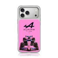 Pink Alpine F1 BWT Race Car iPhone 17 Pro Max Electroplated Silver Case1