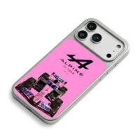 Pink Alpine F1 BWT Race Car iPhone 17 Pro Max Electroplated Silver Case2