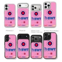 Pink BWT livery Claro Telcel JCB Chris Brown Phone Case Black Electroplated Silver For Iphone 11 To 17