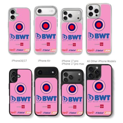 Pink BWT livery Claro Telcel JCB Chris Brown Phone Case Black Electroplated Silver For Iphone 11 To 17